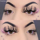 pink mink lashes with color